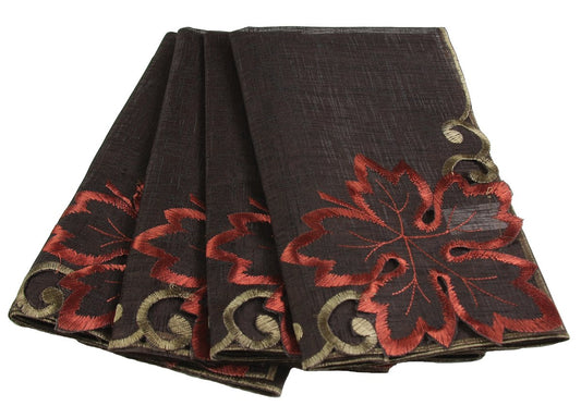 XD13019 Dainty Leaf Napkins, 21"x21", Set of 4