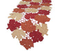 XD14981 Cutwork Leaves Table Runner, 13"x70"