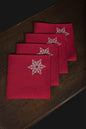 XD17141 Glisten Snowflake Napkins, 20"x20", Set of 4