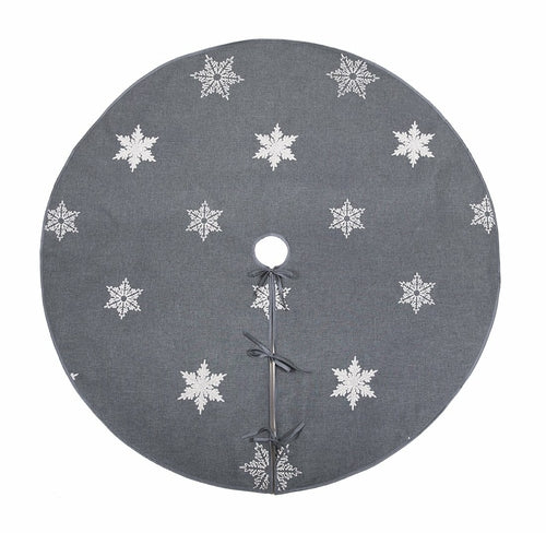 XD17141 Glisten Snowflake Tree Skirt, 56"Rnd
