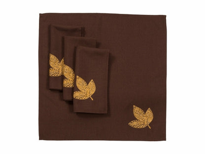 XD18805 Autumn Leaves 20''x20'' Napkins, Set of 4
