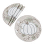 XD19806-Harvest Pumpkins And Vines Crewel Embroidered Fall Placemats