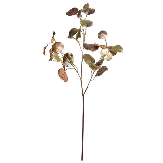 METALLIC BIRCH LEAF SPRAY 30'',BROWN