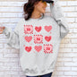 XOXO, Valentine's Day, Checkered, Retro, Love, Hearts Sweatshirt
