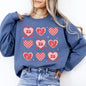 XOXO, Valentine's Day, Checkered, Retro, Love, Hearts Sweatshirt