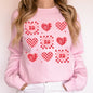 XOXO, Valentine's Day, Checkered, Retro, Love, Hearts Sweatshirt