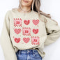 XOXO, Valentine's Day, Checkered, Retro, Love, Hearts Sweatshirt