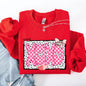 XOXO, Valentine's Day, Dalmatian Print, Love, Hearts Sweatshirt
