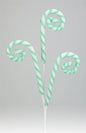 29"L FOIL/GLITTER CANDYCANE SPRAY-Mint/White