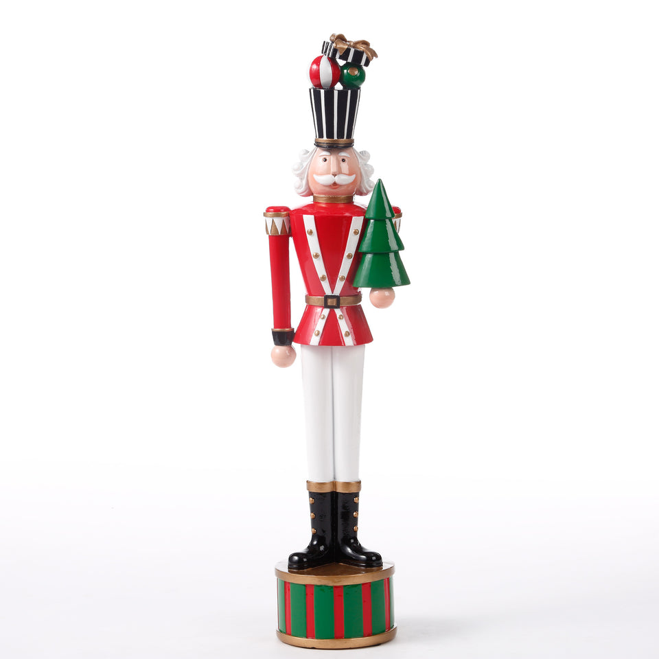 Candy Cane Lane - 17" RESIN NUTCRACKER XMAS TREE
