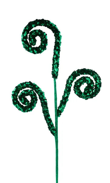 27" SEQUIN COIL SPRAY EMERALD GREEN