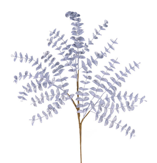 27"L GLITTER EVA EUCALYPTUS SPRAY SILVER