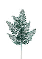 23"L GLITTER MAIDENHAIR FERN SPRAY HUNTER GREEN