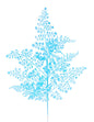 23"L GLITTER MAIDENHAIR FERN SPRAY IRIDESCENT ICE BLUE