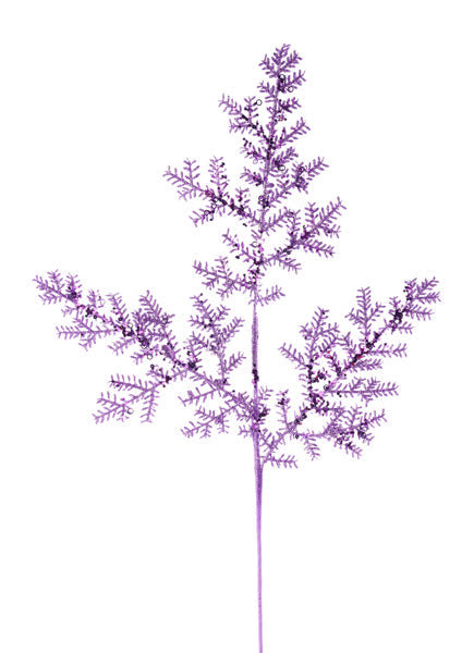 29"L GLITTER/SEQUIN ARBORVITAE SPRAY LAVENDER