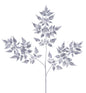 25"L GLITTER FERN SPRAY SILVER