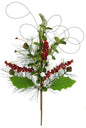 22"L PINE/LEAF/BEAD/PINECONE SPRAY RED/GREEN/WHITE