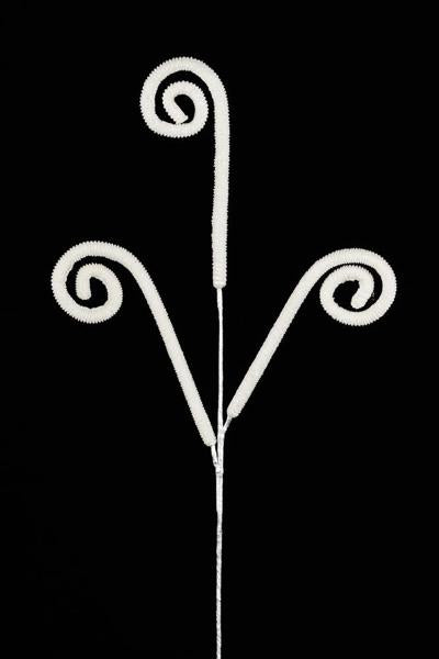 30"L RIBBED FABRIC COIL SPRAY WHITE