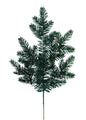 25"L GLITTER HEMLOCK SPRAY  HUNTER GREEN