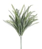 20"H BEADED FERN BUSH FROSTED GREEN