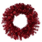 20" METALLIC WREATH RED