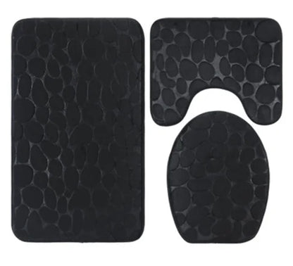 3-Piece Non-Slip Bathroom Rug Set