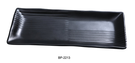 Yanco BP-2213 Black pearl-1 Rectangular Plate | Kitchen + Metal