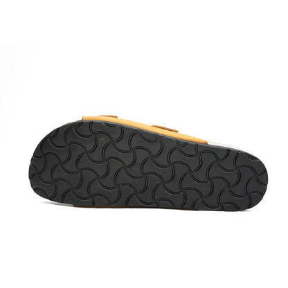 Yellow Adjustable Slide Sandals