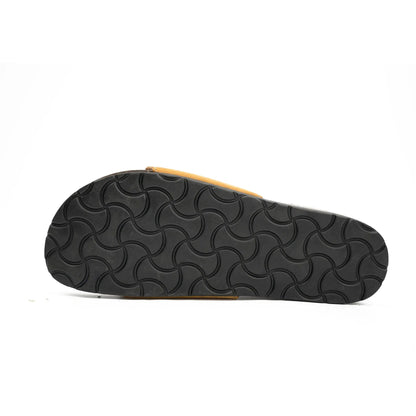 Yellow Single - Strap Slide Sandals