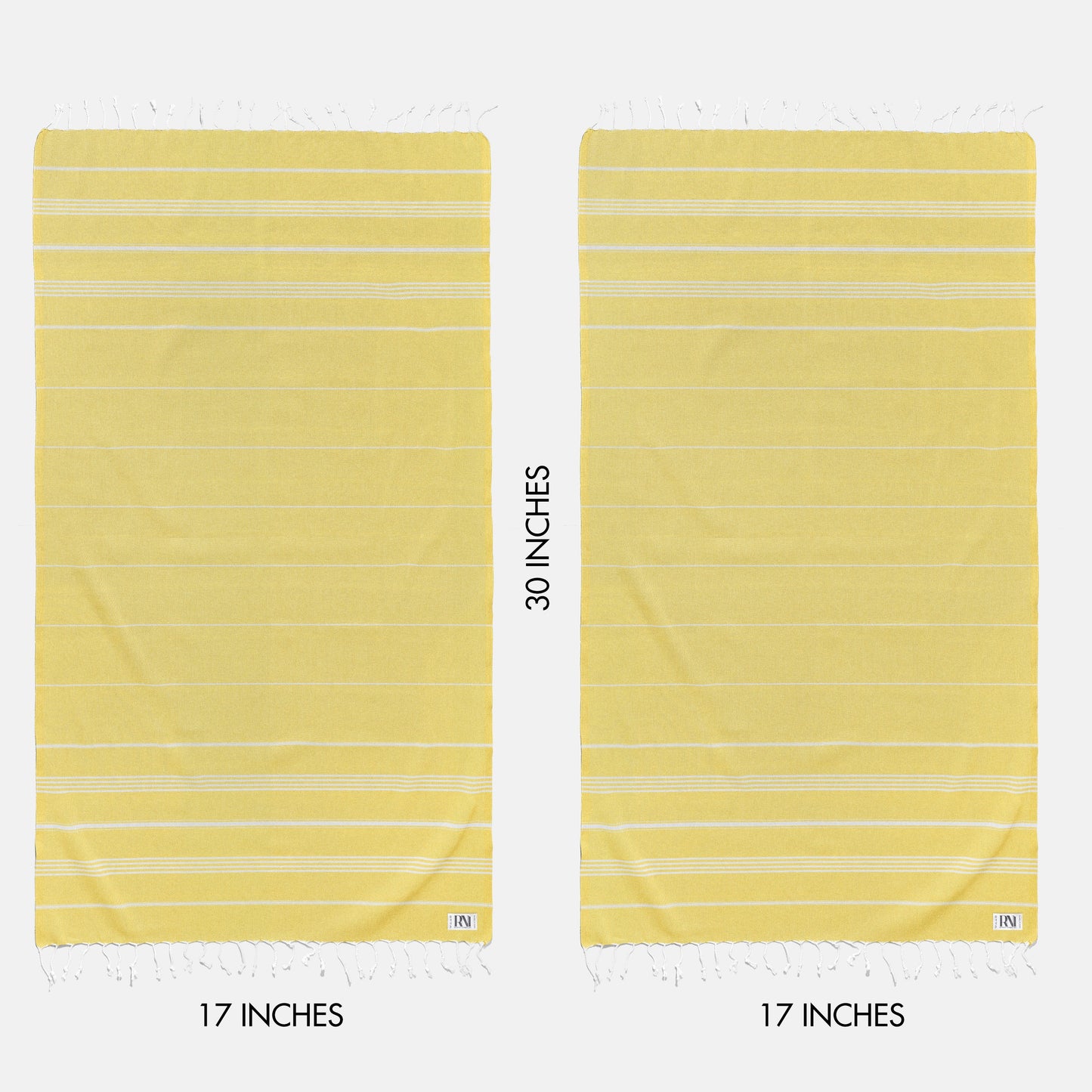 Istanbul Classic Turkish Hand Towel Set of 2 for Kitchen, Bath, Beach, Gym, and Yoga 17"x30"