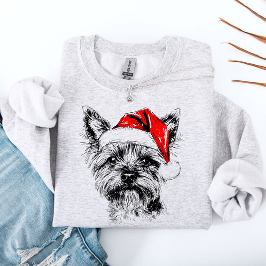 Yorkie, Santa, Yorkshire Terrier Dog, Christmas, Dog Lover, Pet Sweatshirt