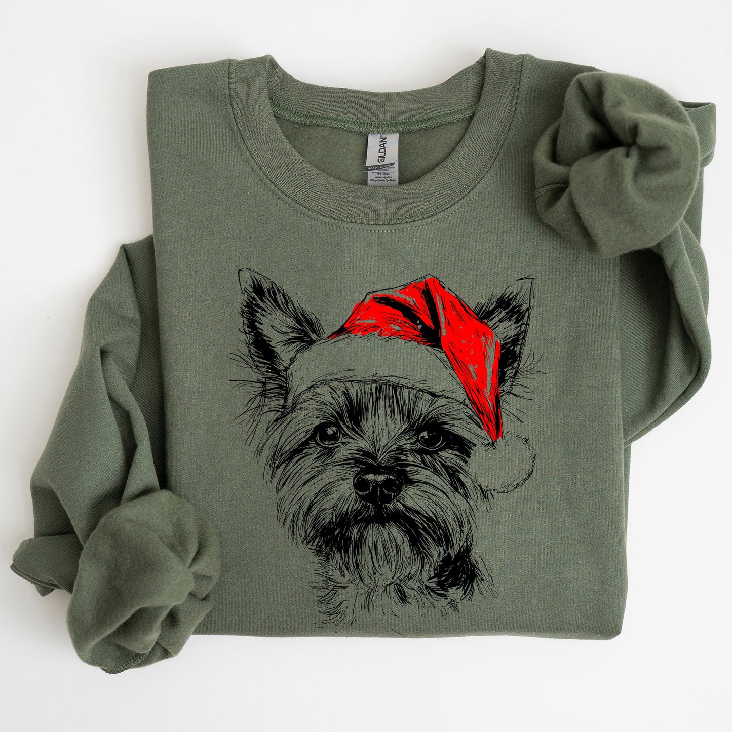 Yorkie, Santa, Yorkshire Terrier Dog, Christmas, Dog Lover, Pet Sweatshirt