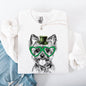 Yorkie, Yorkshire Terrier, Adorable Dog, St Patrick's Day, Lucky, Irish Sweatshirt