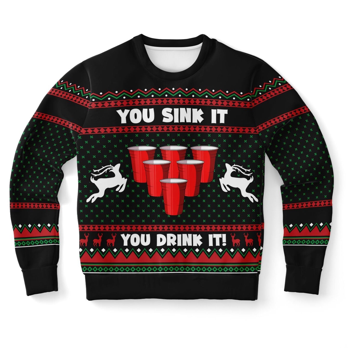 You Drink It Beer Pong Christmas Sweatshirt