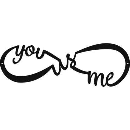 Black 'you love me' text on a white background