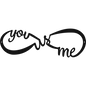 Black 'you love me' text on a white background