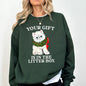 Your Gift Is In The Litter Box, Cat, Christmas, Naughty, Funny, Snow, Santa, Xmas Sweatshirt