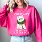 Your Gift Is In The Litter Box, Cat, Christmas, Naughty, Funny, Snow, Santa, Xmas Sweatshirt