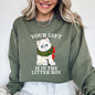 Your Gift Is In The Litter Box, Cat, Christmas, Naughty, Funny, Snow, Santa, Xmas Sweatshirt