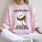 Your Gift Is In The Litter Box, Cat, Funny Christmas Sweatshirt