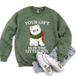 Your Gift Is In The Litter Box Cat Funny Christmas Sweatshirt