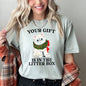 Your Gift Is In The Litter Box, Cat, Funny, Christmas, Naughty, Comfort Colors Tshirt