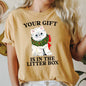 Your Gift Is In The Litter Box, Cat, Funny, Christmas, Naughty, Comfort Colors Tshirt