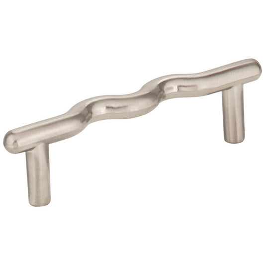 3" Center-to-Center Satin Nickel Wavy Verona Cabinet Pull