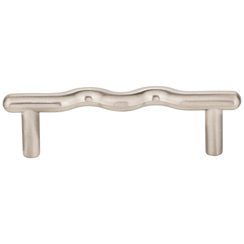 3" Center-to-Center Satin Nickel Wavy Verona Cabinet Pull