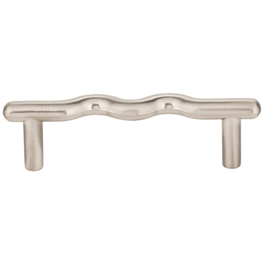 3" Center-to-Center Satin Nickel Wavy Verona Cabinet Pull