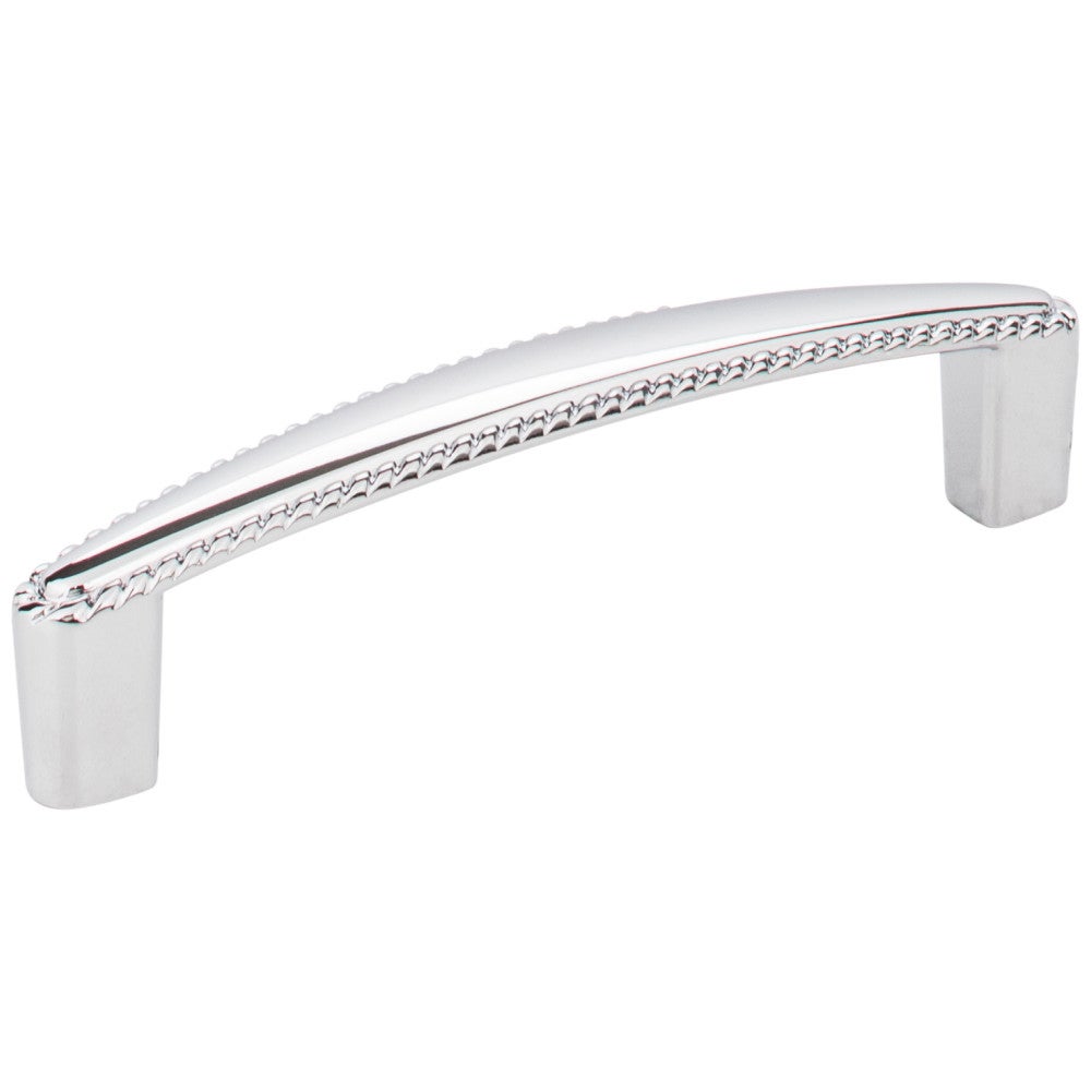 96 mm Center-to-Center Satin Nickel Rope Detailed Lindos Cabinet Pull