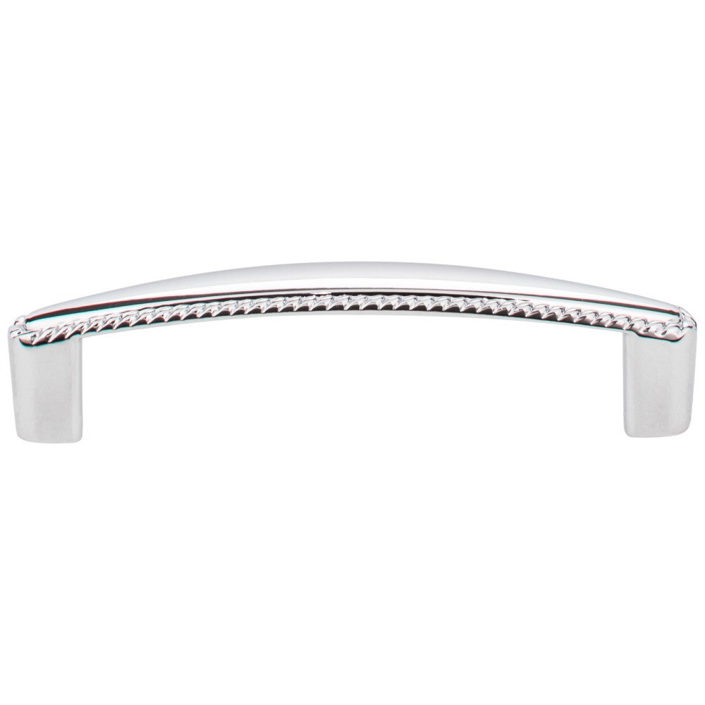 96 mm Center-to-Center Satin Nickel Rope Detailed Lindos Cabinet Pull