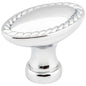 1-3/8" Overall Length Satin Nickel Oval Rope Detailed Lindos Cabinet Knob