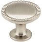 1-1/4" Diameter Satin Nickel Round Rope Detailed Lindos Cabinet Knob
